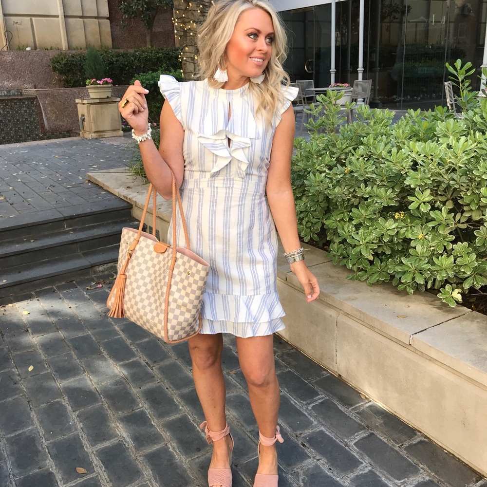 Stripe dress. Spring dress - Picture 4 of 4